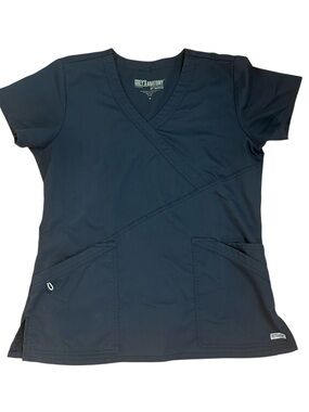 Grey's Anatomy Gray Crossover V-Neck Scrub Top Size M